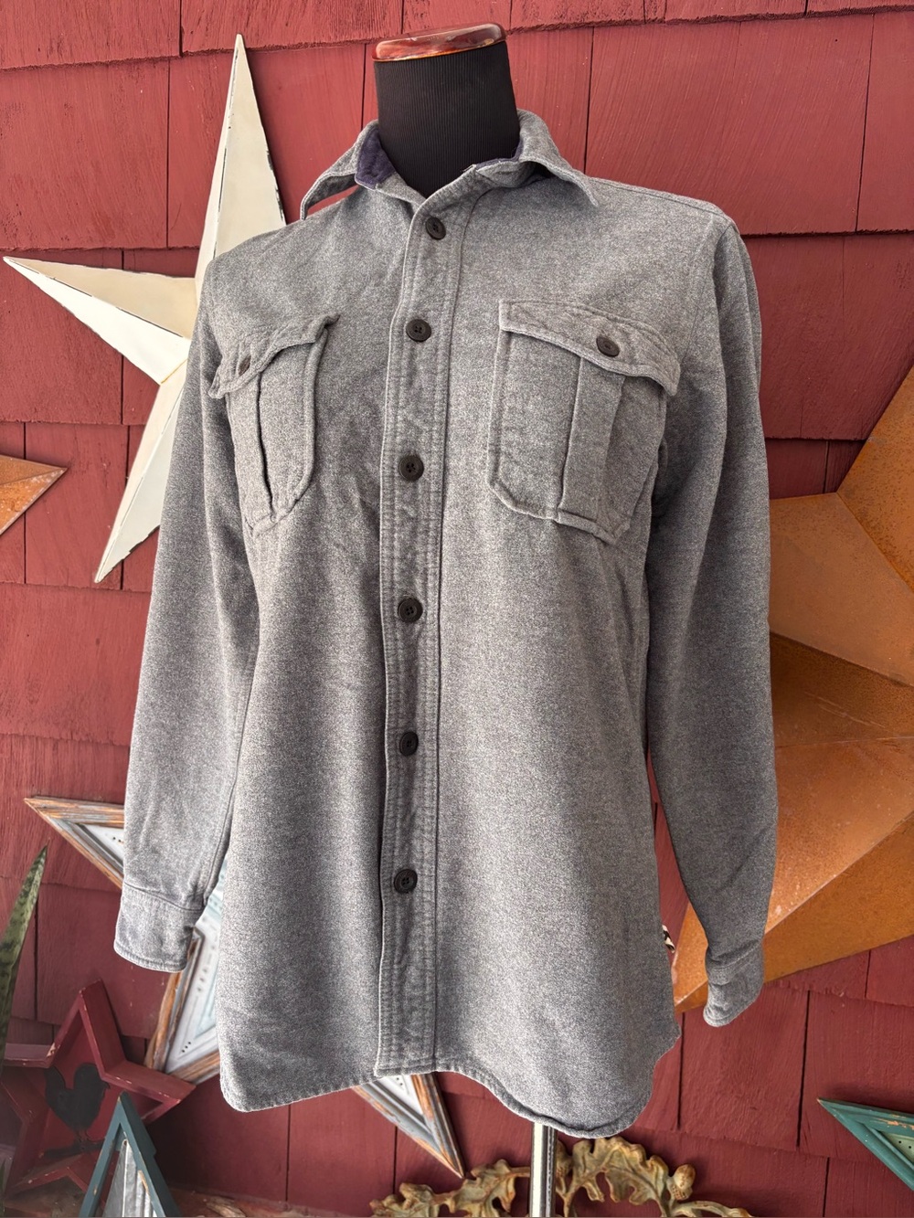 Dakota Grizzly Gray Flannel Shirt Men’s Size S